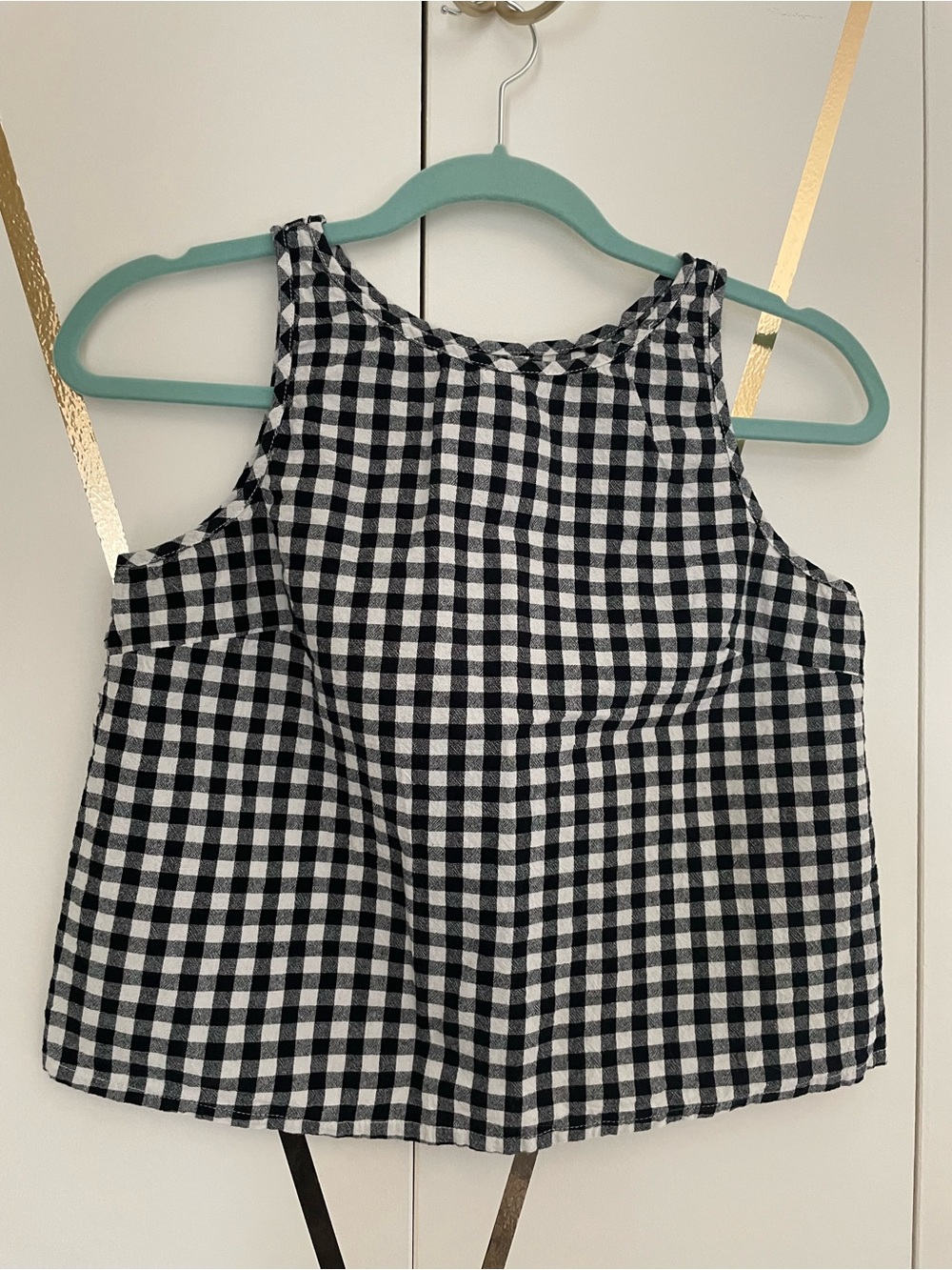 IDEALSANXUN Womens Gingham Crop Tank Tops 2026 Spring Summer Sleeveless Vest Top